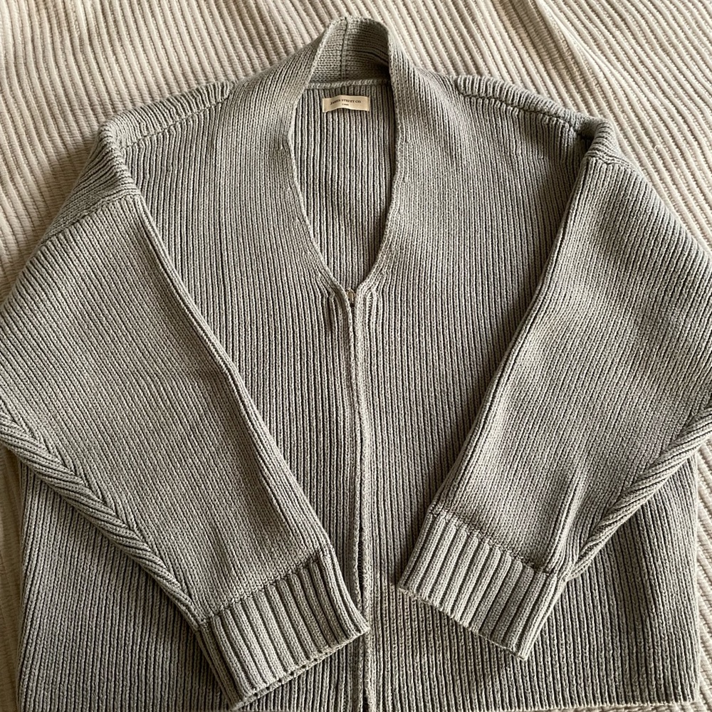 James Street Co. cotton sweater in steel